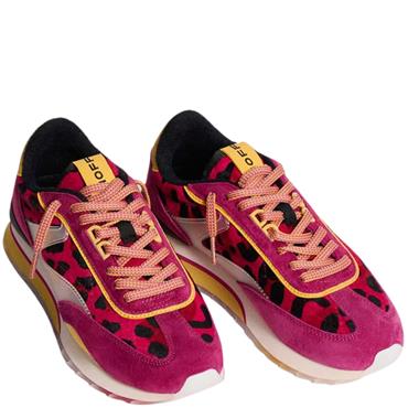 HOFF WOMENS LACE TRAINER - PINK ANIMAL PRINT